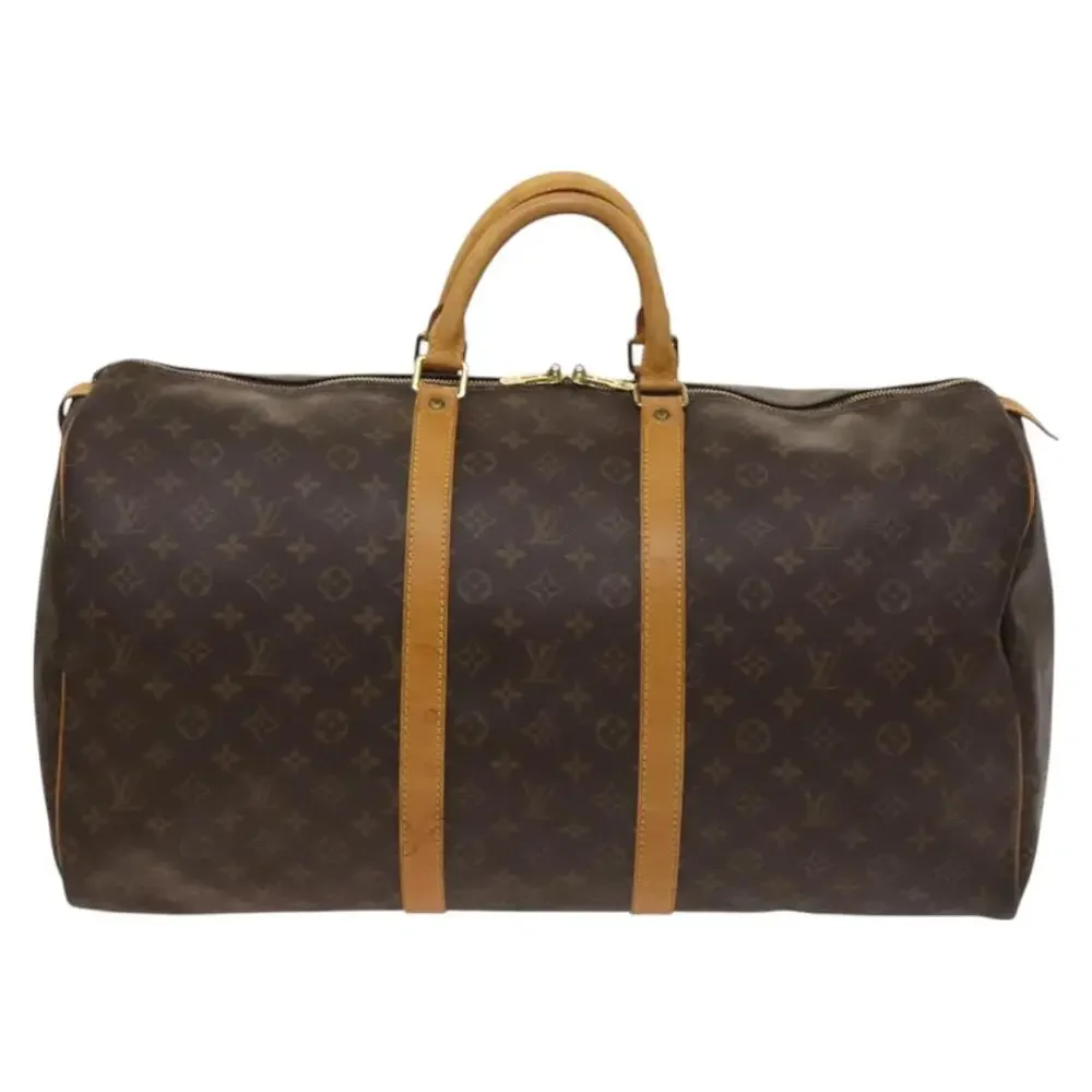 LOUIS VUITTON Monogram Keepall 55 Boston Bag M41424